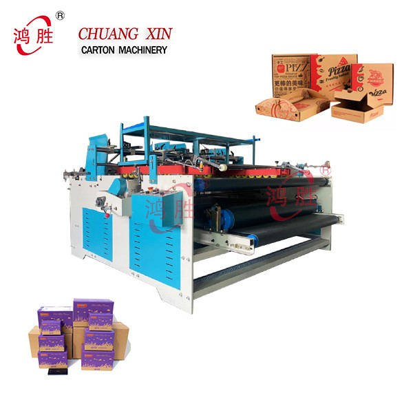 Carton Cardboard Gluing Folder Packing Paperboard Box Gluer Folding Semi-Auto Press Box Machines