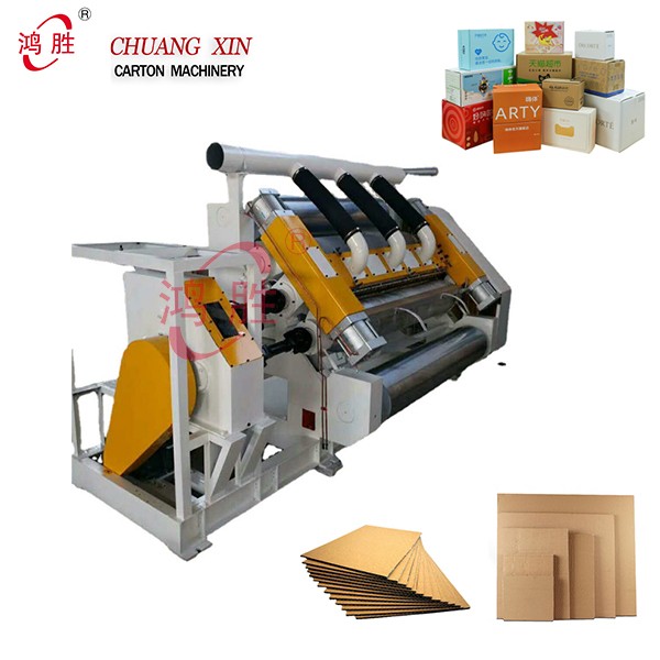 Semi-automatic single facer corrugated paperboard line/carton boxes making carton machine