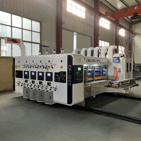 automatic flexo printer slotter（die cutter）stacker machine